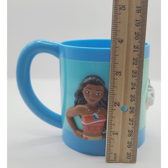 Disney Moana Blue 3D Character Mug Featuring Moana, Maui, Pua & Hei Hei - Picture 7 of 8